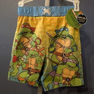 Toddler Boys Nickelodeon Teenage Mutant Ninja Turtle Swim Trunks Swimwear UPF 50